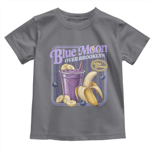 Blue Moon Over Brooklyn Banana Smoothie Aesthetic Toddler T Shirt Extra Banana Hockey Romance Retro Style TS02 Charcoal Print Your Wear