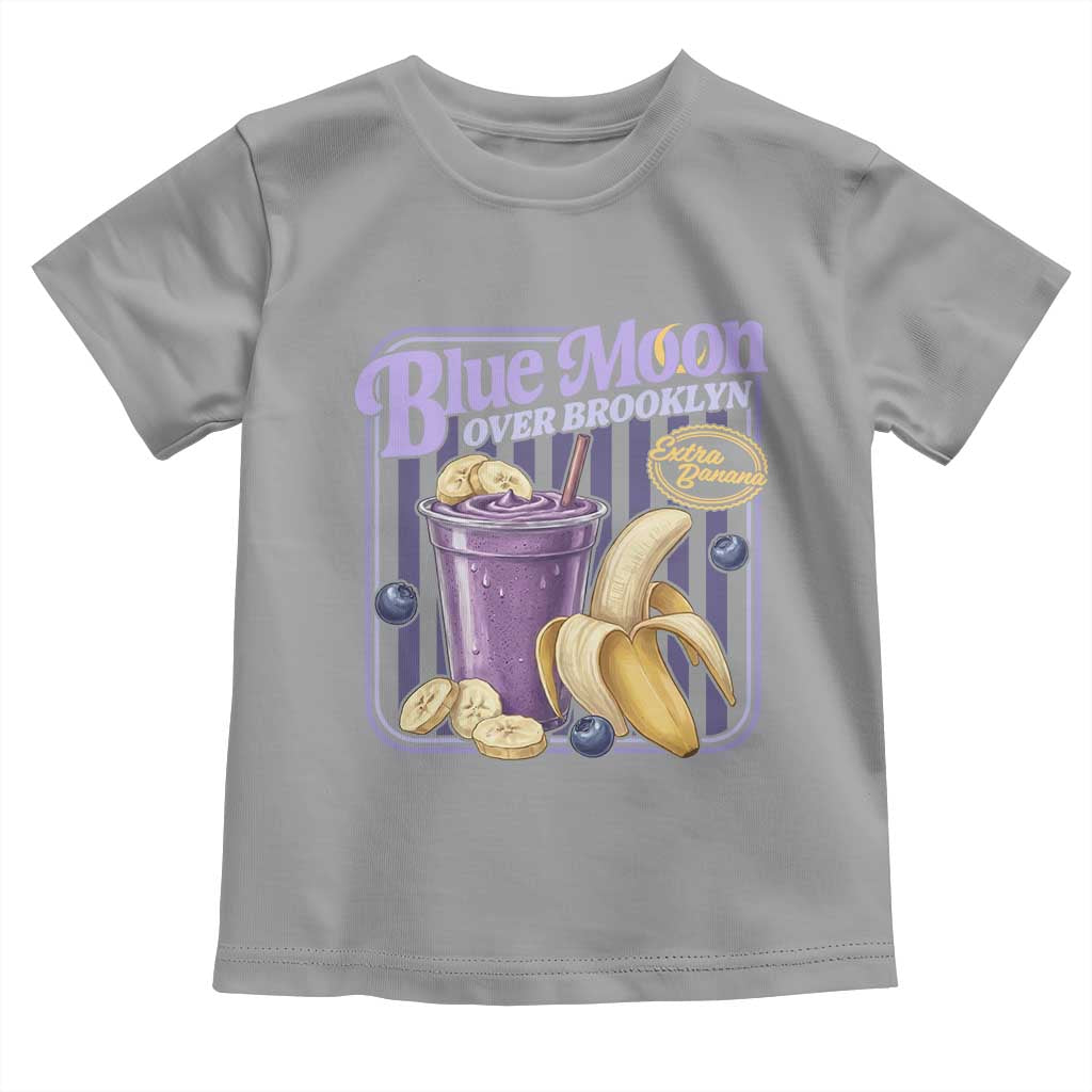 Blue Moon Over Brooklyn Banana Smoothie Aesthetic Toddler T Shirt Extra Banana Hockey Romance Retro Style TS02 Sport Gray Print Your Wear