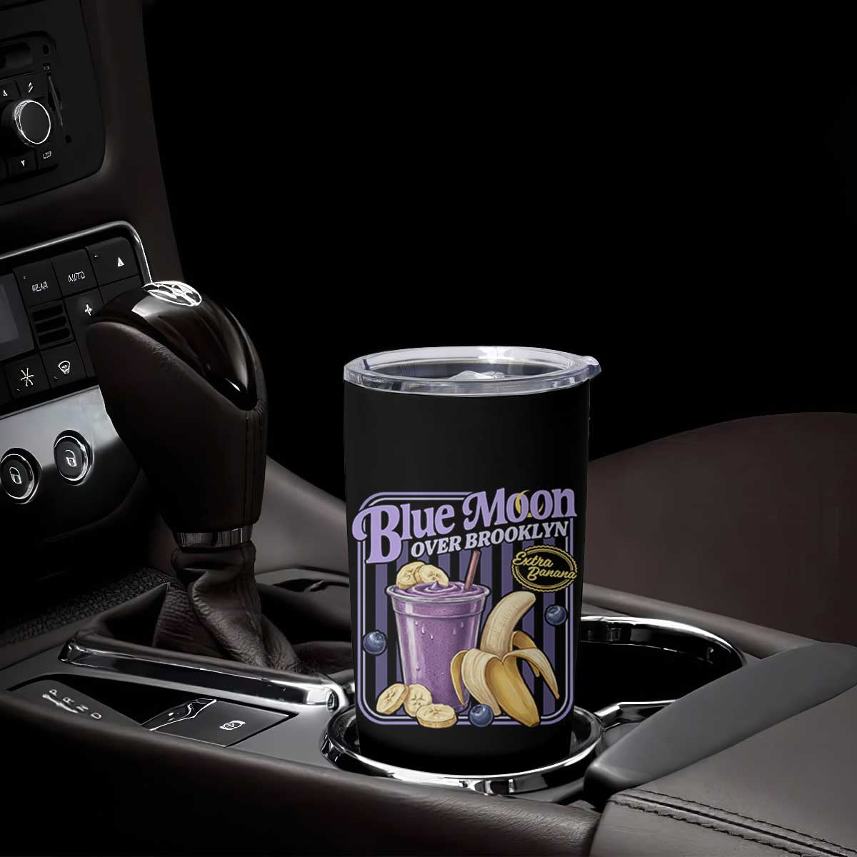 Blue Moon Over Brooklyn Banana Smoothie Aesthetic Tumbler Cup Extra Banana Hockey Romance Retro Style TS02 Print Your Wear