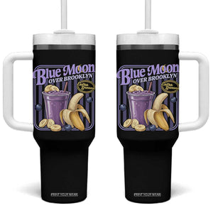 Blue Moon Over Brooklyn Banana Smoothie Aesthetic Tumbler With Handle Extra Banana Hockey Romance Retro Style TS02 One Size: 40 oz Black Print Your Wear