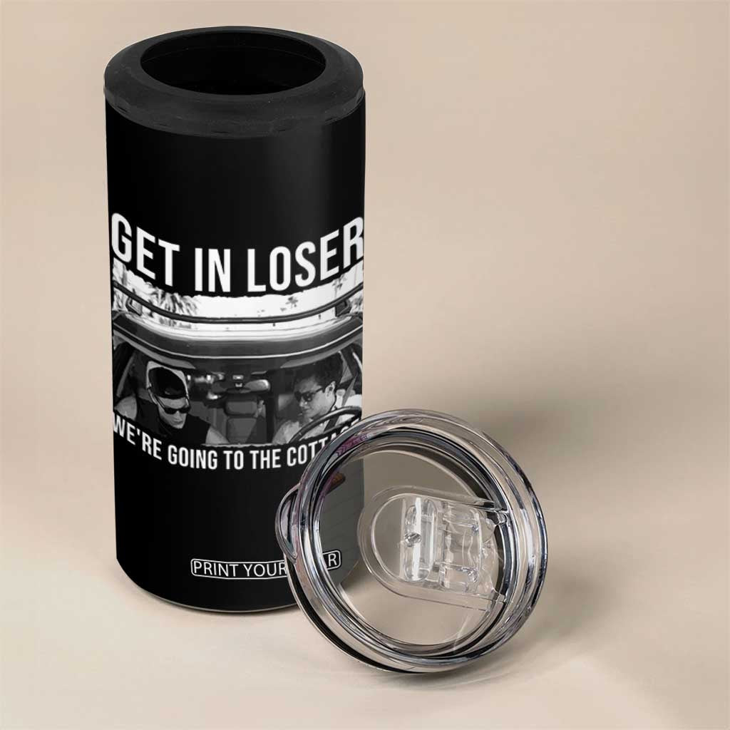 Get In Loser We're Going To The Cottage 4 in 1 Can Cooler Tumbler Funny Hockey Romance Road Trip Summer TS02 Print Your Wear