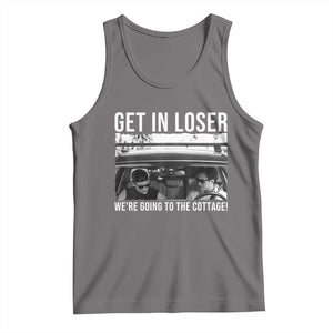 Get In Loser We're Going To The Cottage Tank Top Funny Hockey Romance Road Trip Summer TS02 Deep Heather Print Your Wear