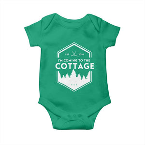 I'm Coming to the Cottage Baby Onesie Rustic Outdoor Retro Forest Hockey Romance TS02 Irish Green Print Your Wear