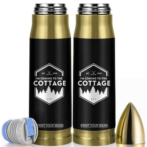 I'm Coming to the Cottage Bullet Tumbler Rustic Outdoor Retro Forest Hockey Romance TS02 Black Print Your Wear