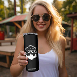I'm Coming to the Cottage Skinny Tumbler Rustic Outdoor Retro Forest Hockey Romance TS02 Print Your Wear
