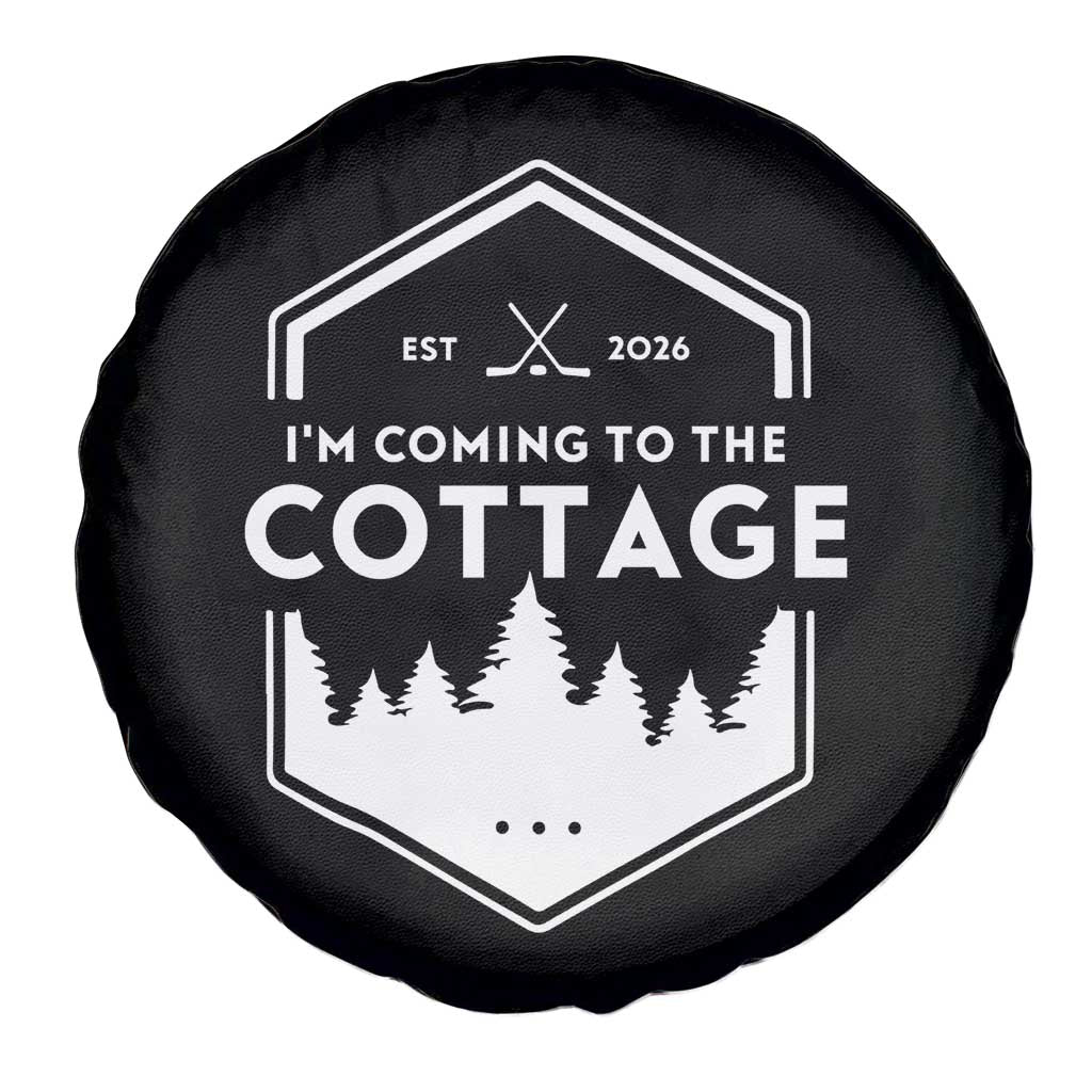 I'm Coming to the Cottage Spare Tire Cover Rustic Outdoor Retro Forest Hockey Romance TS02 Print Your Wear