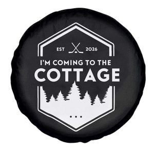 I'm Coming to the Cottage Spare Tire Cover Rustic Outdoor Retro Forest Hockey Romance TS02 Print Your Wear