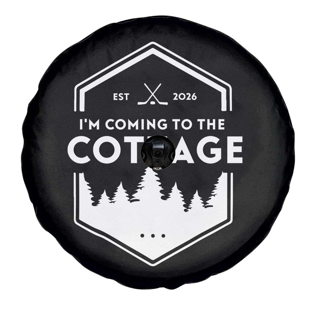 I'm Coming to the Cottage Spare Tire Cover Rustic Outdoor Retro Forest Hockey Romance TS02 Print Your Wear