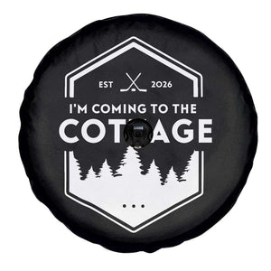 I'm Coming to the Cottage Spare Tire Cover Rustic Outdoor Retro Forest Hockey Romance TS02 Print Your Wear