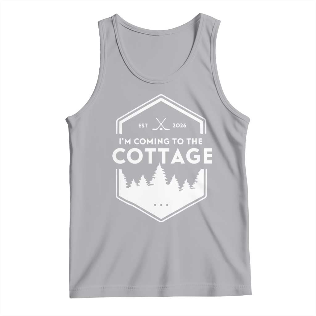 I'm Coming to the Cottage Tank Top Rustic Outdoor Retro Forest Hockey Romance TS02 Athletic Heather Print Your Wear