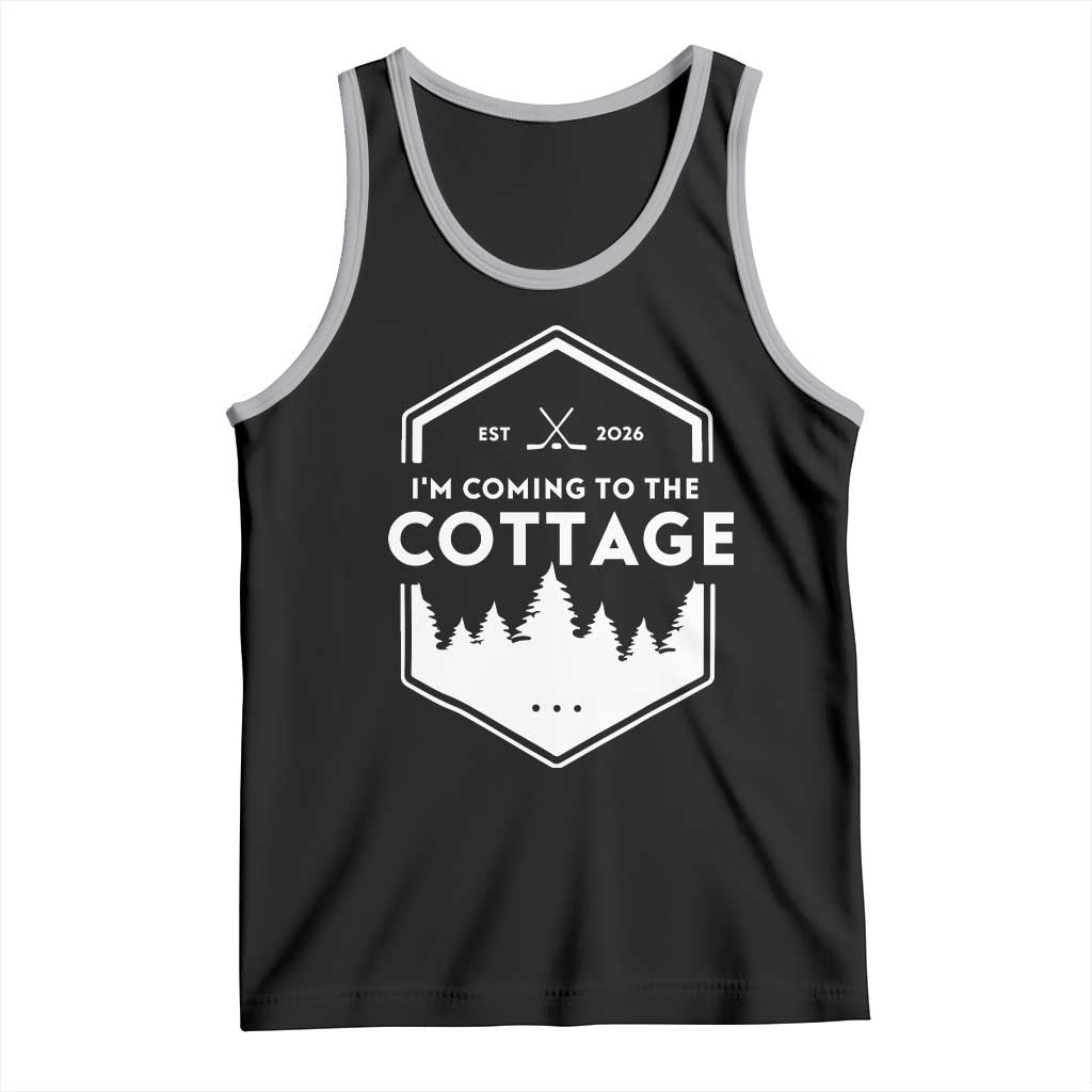 I'm Coming to the Cottage Tank Top Rustic Outdoor Retro Forest Hockey Romance TS02 Black Athletic Heather Print Your Wear