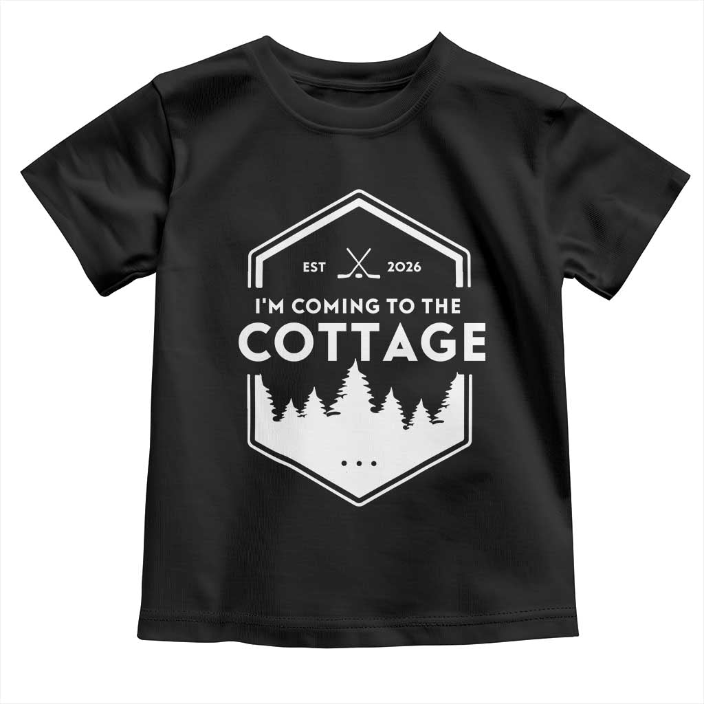 I'm Coming to the Cottage Toddler T Shirt Rustic Outdoor Retro Forest Hockey Romance - Print Your Wear