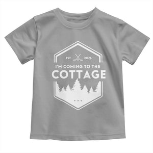 I'm Coming to the Cottage Toddler T Shirt Rustic Outdoor Retro Forest Hockey Romance TS02 Sport Gray Print Your Wear