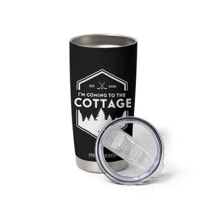 I'm Coming to the Cottage Tumbler Cup Rustic Outdoor Retro Forest Hockey Romance TS02 Print Your Wear