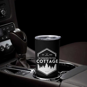 I'm Coming to the Cottage Tumbler Cup Rustic Outdoor Retro Forest Hockey Romance TS02 Print Your Wear