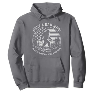 Just a Dad Who Came Back with the Milk Hoodie Funny Bigfoot Father's Day Sasquatch TS02 Charcoal Print Your Wear