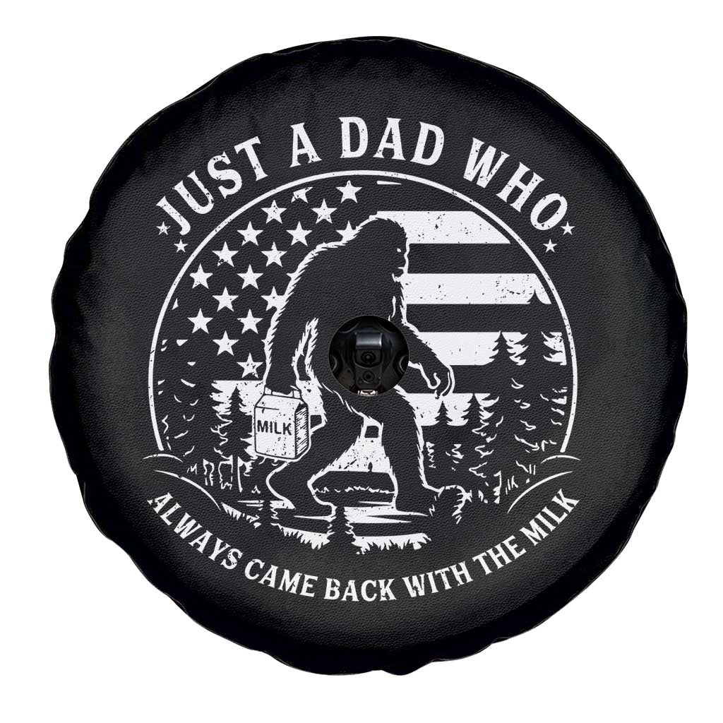Just a Dad Who Came Back with the Milk Spare Tire Cover Funny Bigfoot Father's Day Sasquatch TS02 Print Your Wear