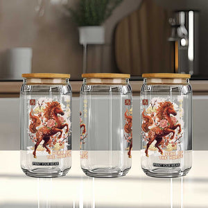 Year of the Horse Chinese New Year Glass Can Floral Zodiac Horse Lunar Festival TS02 Print Your Wear