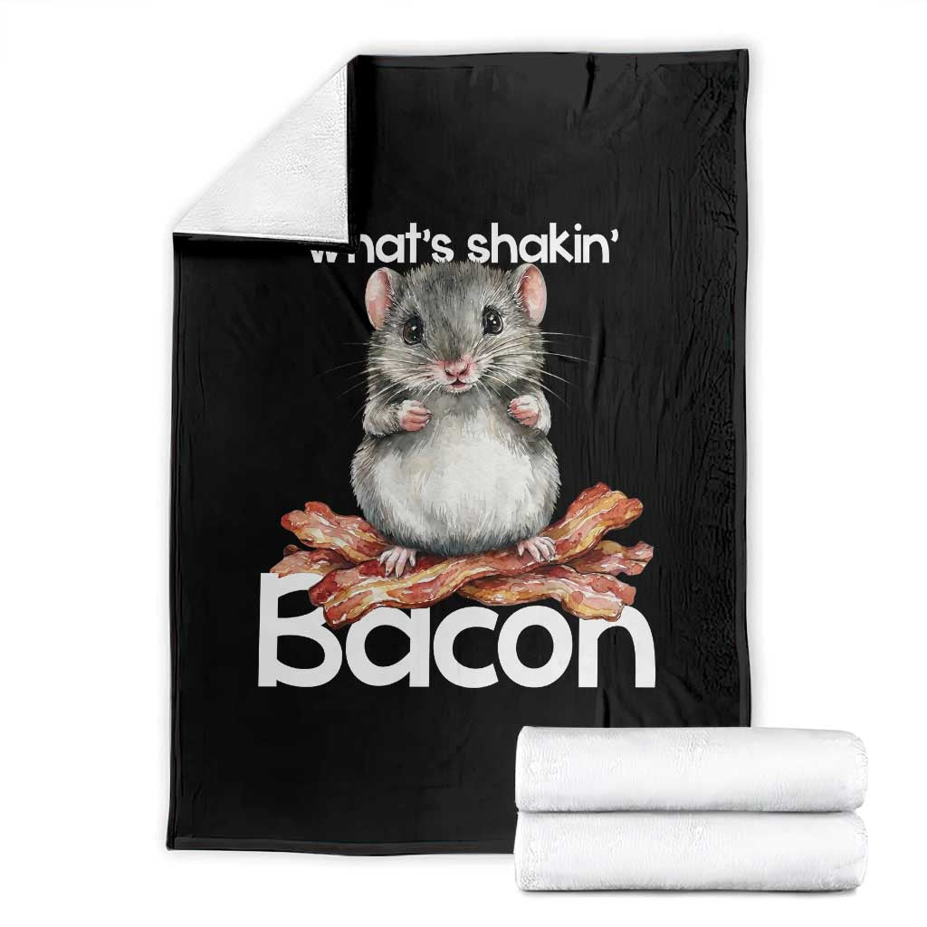 What is Shakin Bacon Funny Mouse Throw Blanket Pun Animal Humor - Print Your Wear