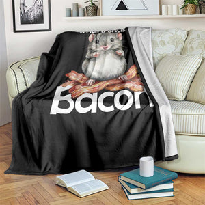 What is Shakin Bacon Funny Mouse Throw Blanket Pun Animal Humor TS02 Print Your Wear