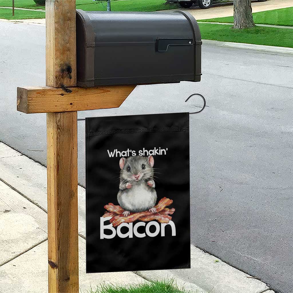What is Shakin Bacon Funny Mouse Garden Flag Pun Animal Humor TS02 Print Your Wear