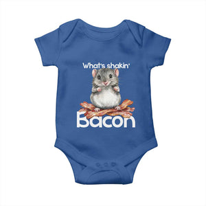 What is Shakin Bacon Funny Mouse Baby Onesie Pun Animal Humor TS02 Royal Blue Print Your Wear