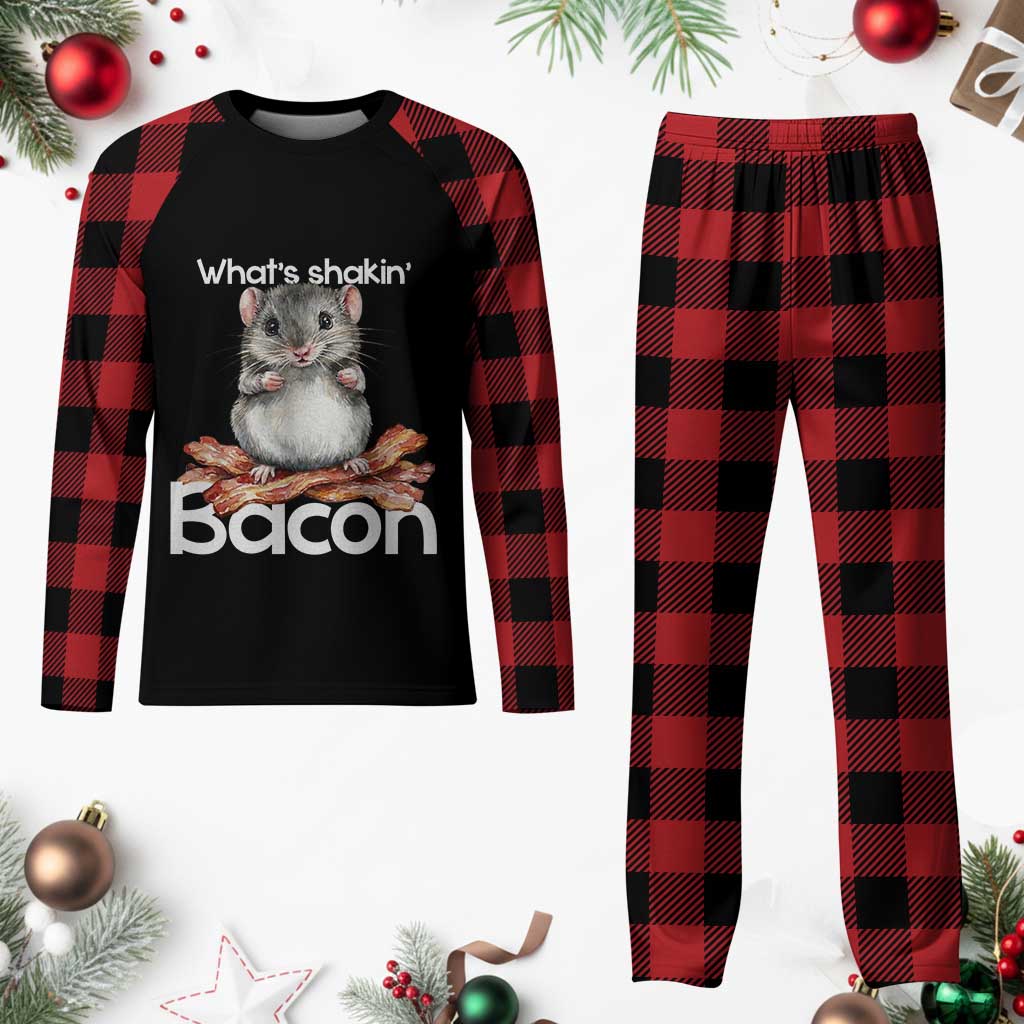 What is Shakin Bacon Funny Mouse Plaid Pajama Set Pun Animal Humor TS02 Buffalo Plaid Print Your Wear