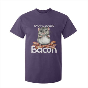 What is Shakin Bacon Funny Mouse T Shirt For Kid Pun Animal Humor TS02 Purple Print Your Wear