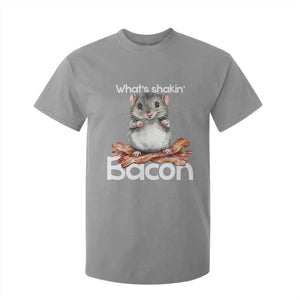 What is Shakin Bacon Funny Mouse T Shirt For Kid Pun Animal Humor TS02 Sport Gray Print Your Wear