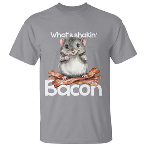 What is Shakin Bacon Funny Mouse T Shirt Pun Animal Humor TS02 Sport Gray Print Your Wear