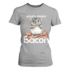 What is Shakin Bacon Funny Mouse T Shirt For Women Pun Animal Humor TS02 Sport Gray Print Your Wear
