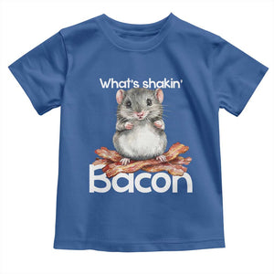 What is Shakin Bacon Funny Mouse Toddler T Shirt Pun Animal Humor TS02 Royal Blue Print Your Wear