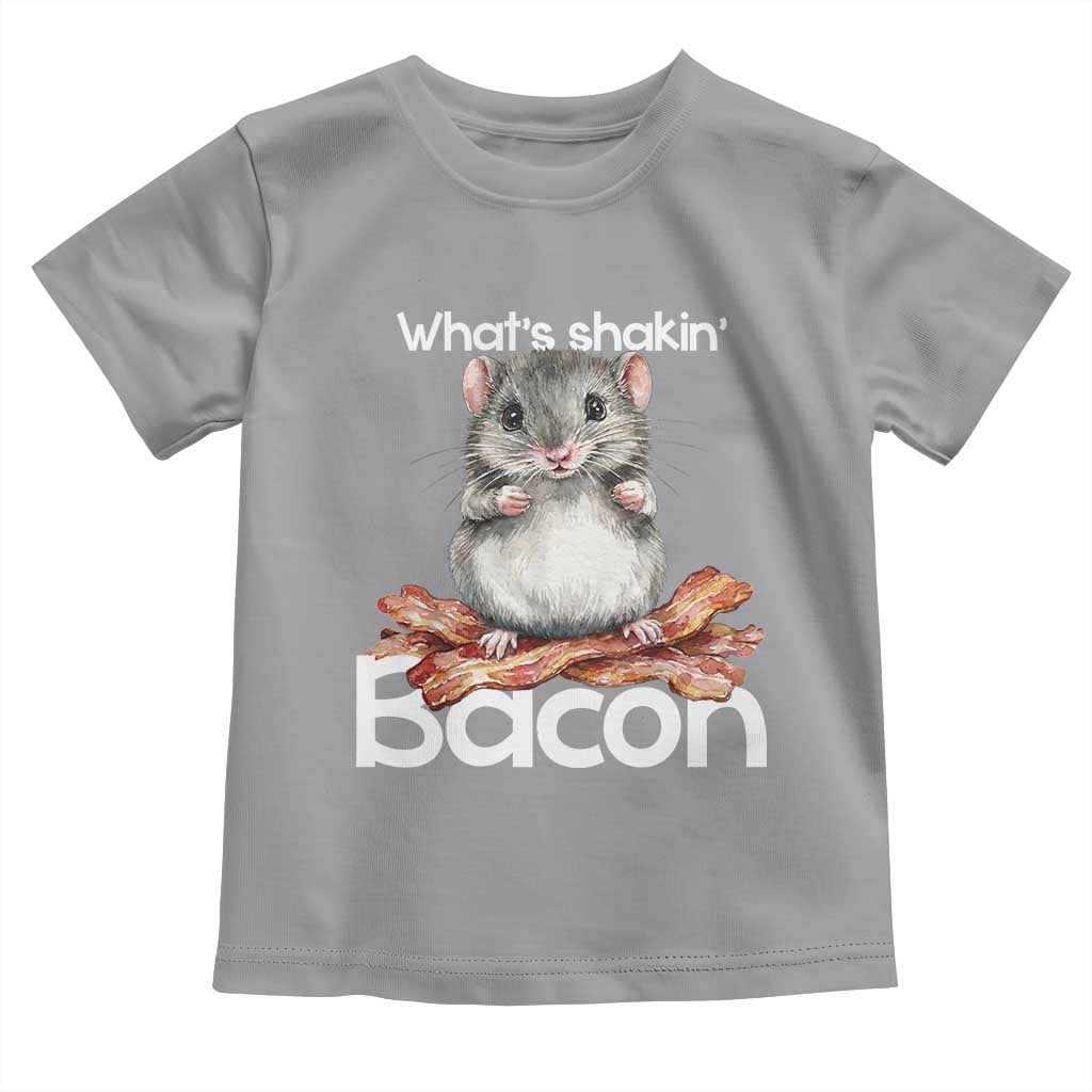 What is Shakin Bacon Funny Mouse Toddler T Shirt Pun Animal Humor TS02 Sport Gray Print Your Wear