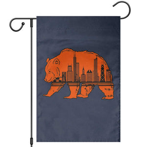 Chicago Skyline Bear Garden Flag Windy City Pride True Lover Sports Fan TS02 Navy Print Your Wear