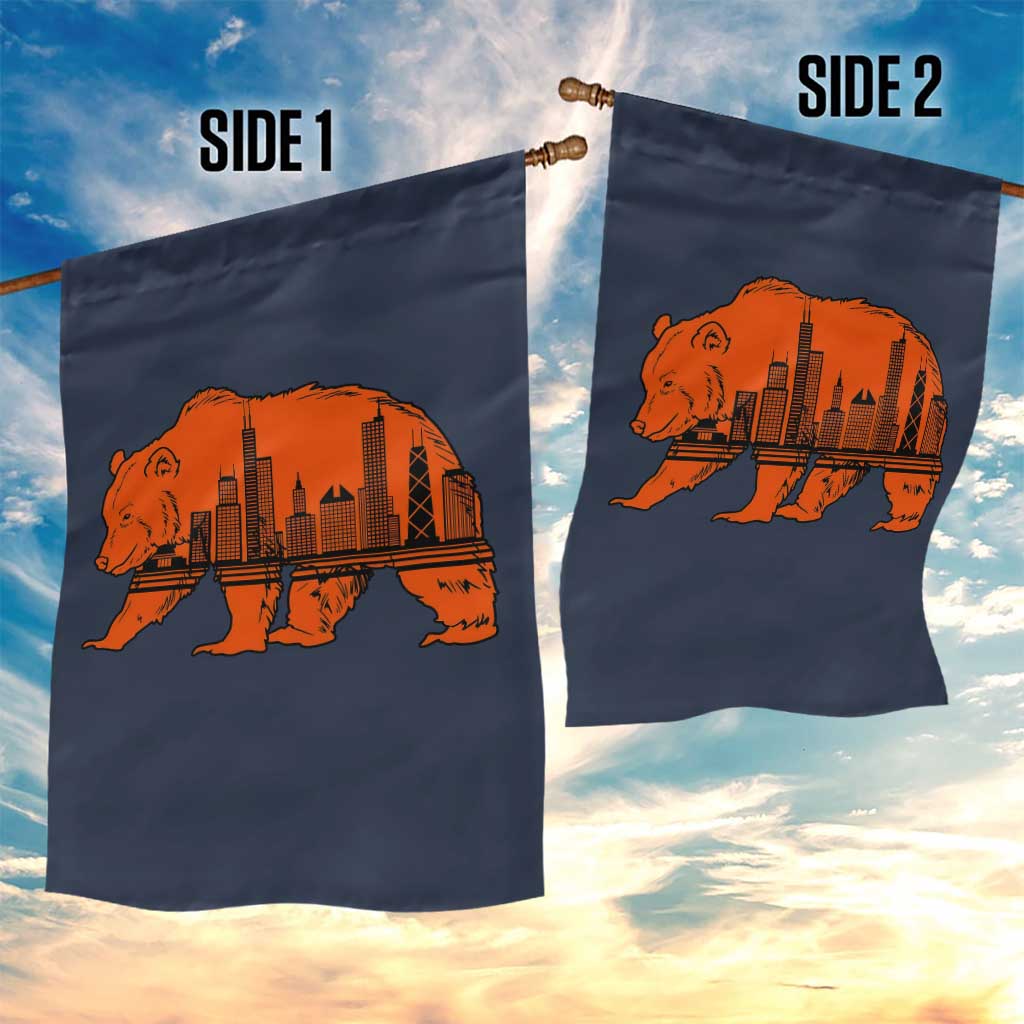 Chicago Skyline Bear Garden Flag Windy City Pride True Lover Sports Fan TS02 Print Your Wear