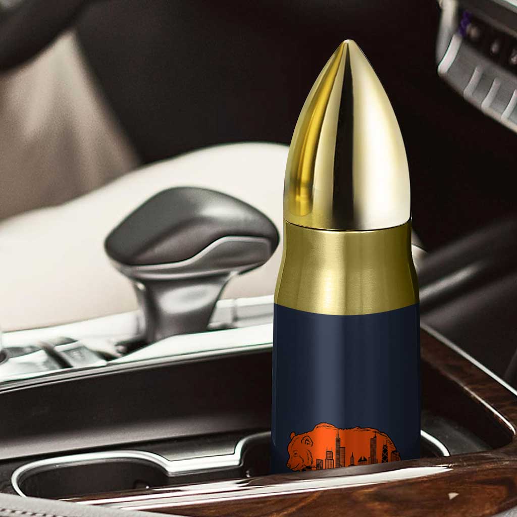Chicago Skyline Bear Bullet Tumbler Windy City Pride True Lover Sports Fan TS02 Print Your Wear