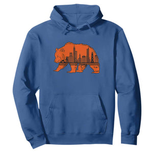 Chicago Skyline Bear Hoodie Windy City Pride True Lover Sports Fan TS02 Royal Blue Print Your Wear