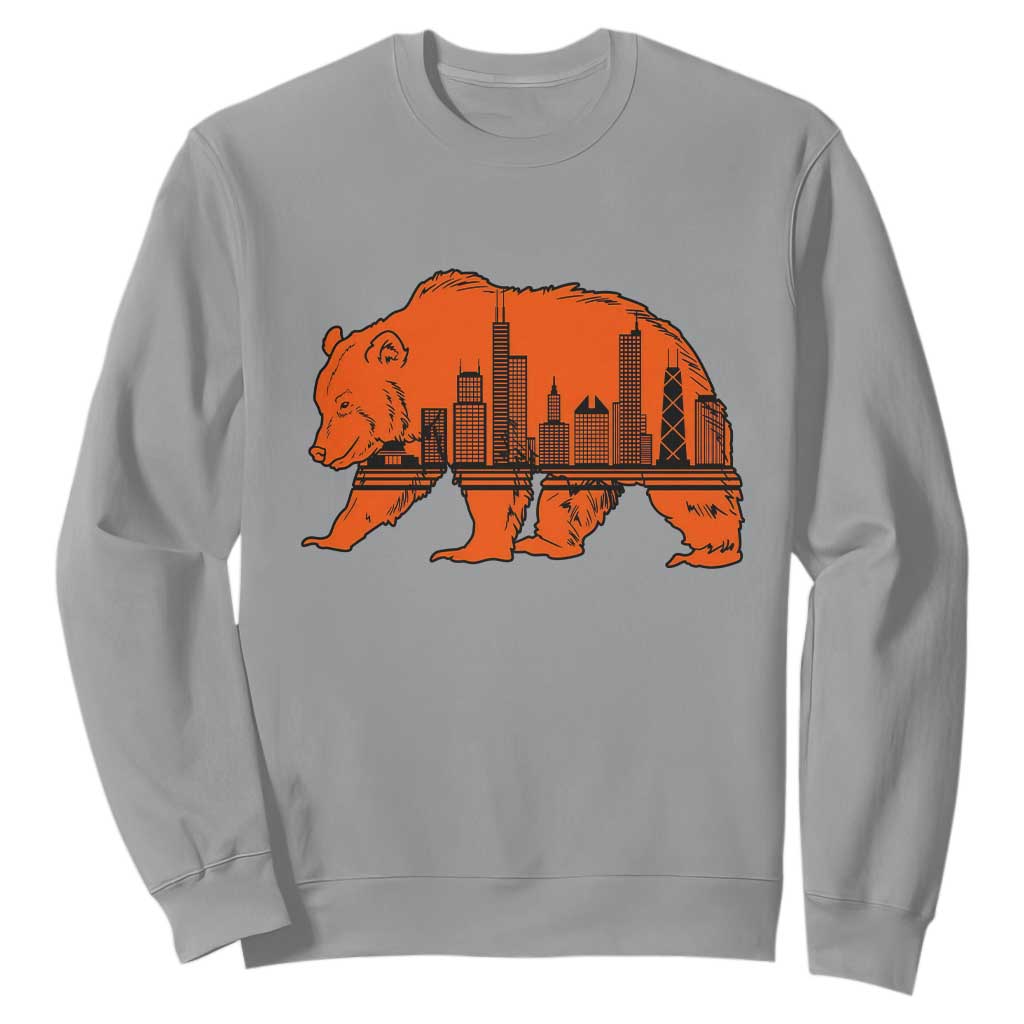 Chicago Skyline Bear Sweatshirt Windy City Pride True Lover Sports Fan TS02 Sport Gray Print Your Wear