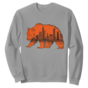 Chicago Skyline Bear Sweatshirt Windy City Pride True Lover Sports Fan TS02 Sport Gray Print Your Wear