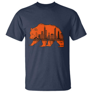 Chicago Skyline Bear T Shirt Windy City Pride True Lover Sports Fan TS02 Navy Print Your Wear