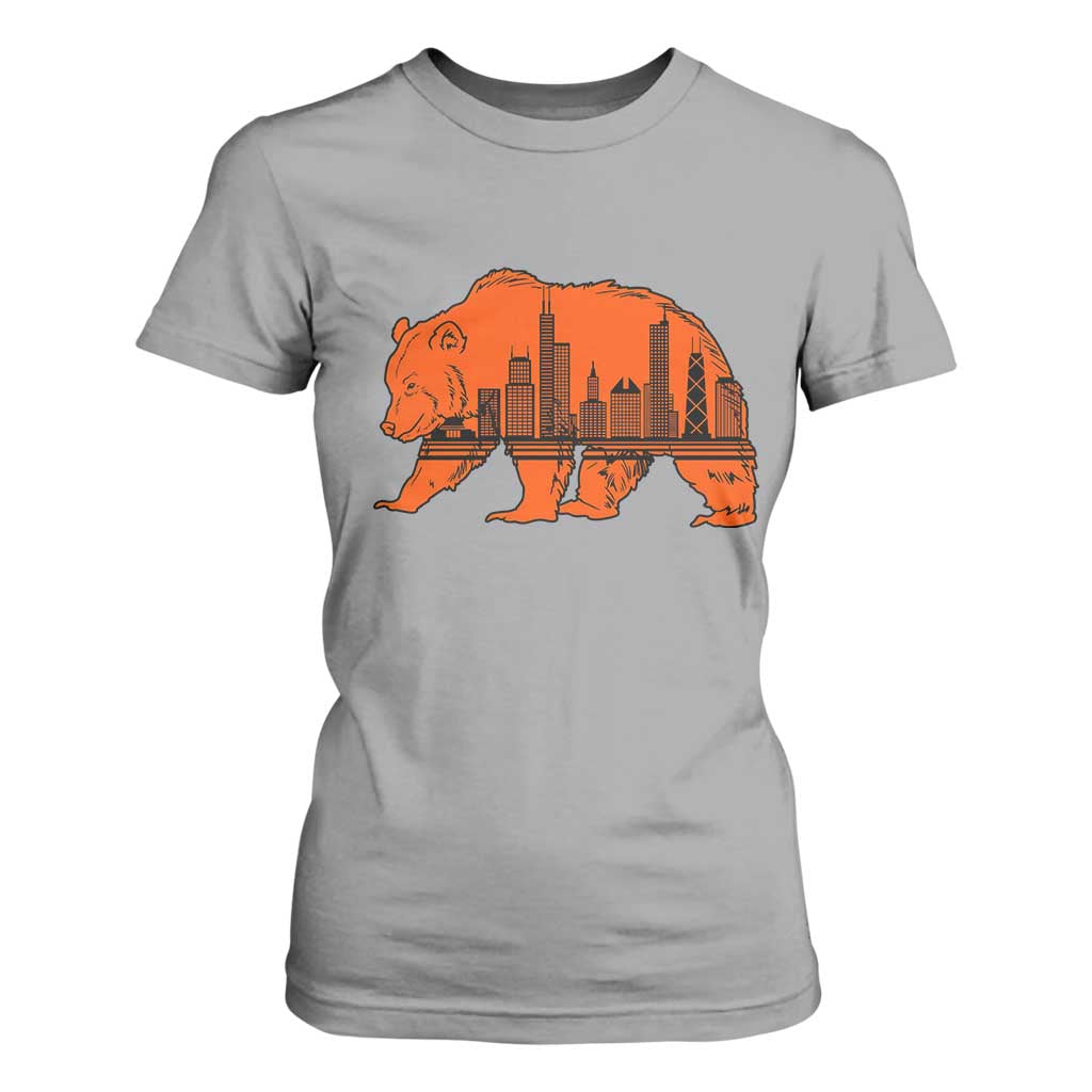Chicago Skyline Bear T Shirt For Women Windy City Pride True Lover Sports Fan TS02 Sport Gray Print Your Wear