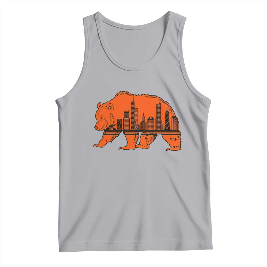 Chicago Skyline Bear Tank Top Windy City Pride True Lover Sports Fan TS02 Athletic Heather Print Your Wear