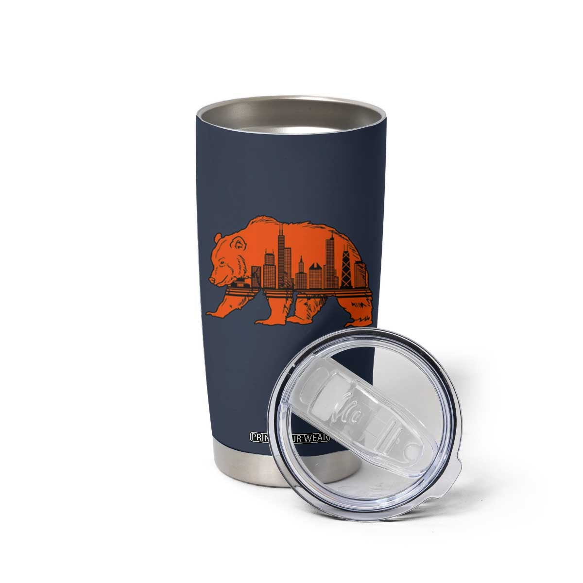 Chicago Skyline Bear Tumbler Cup Windy City Pride True Lover Sports Fan TS02 Print Your Wear