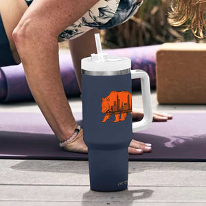 Chicago Skyline Bear Tumbler With Handle Windy City Pride True Lover Sports Fan TS02 Print Your Wear