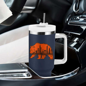Chicago Skyline Bear Tumbler With Handle Windy City Pride True Lover Sports Fan TS02 Print Your Wear