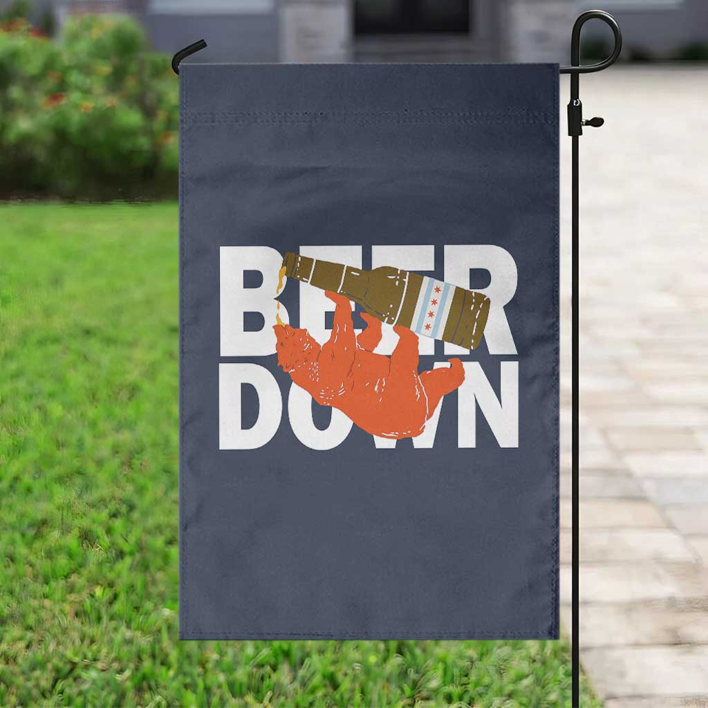 Funny Drinking Bear Beer Down Garden Flag Tailgate Gift for Football Fans TS02 Print Your Wear