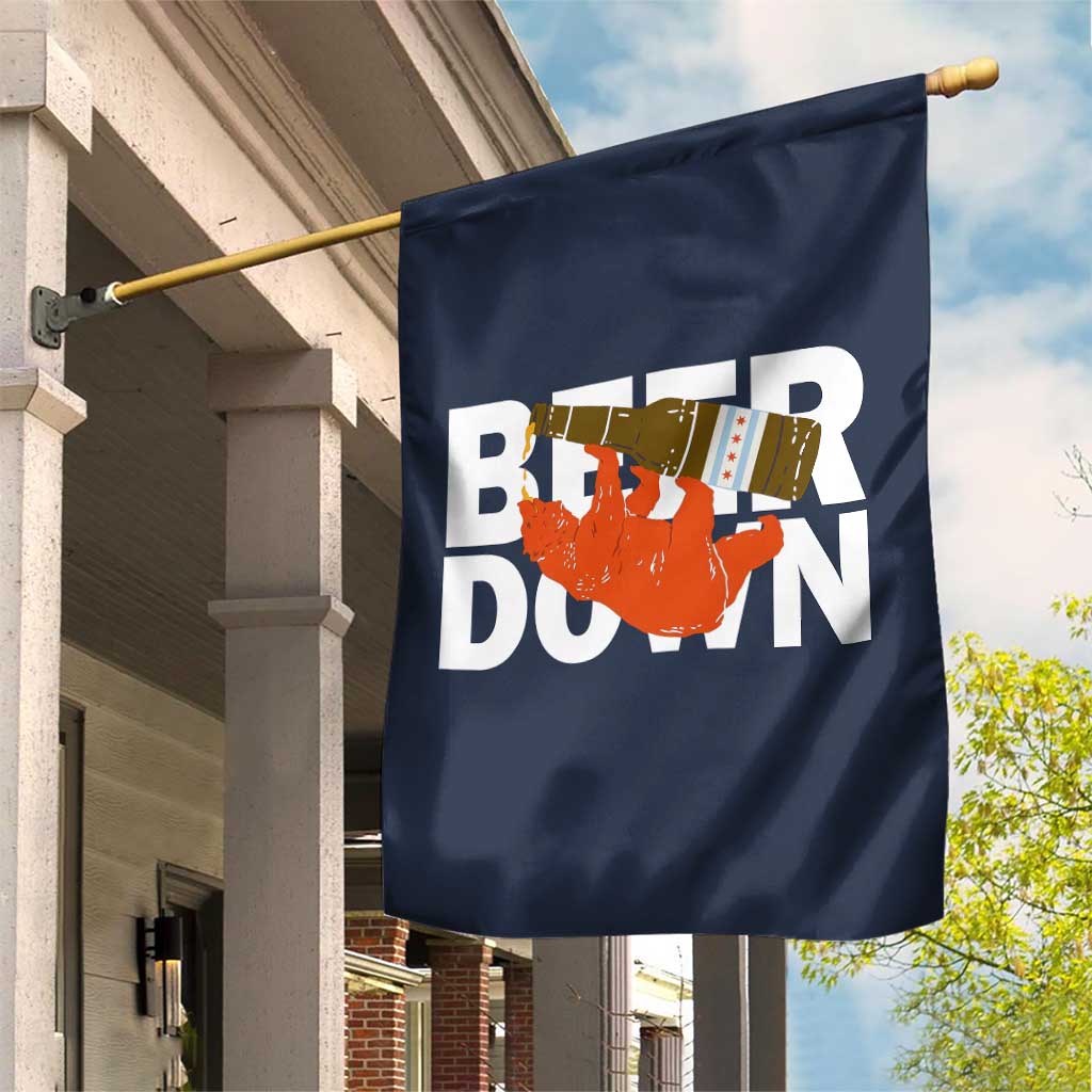 Funny Drinking Bear Beer Down Garden Flag Tailgate Gift for Football Fans TS02 Print Your Wear