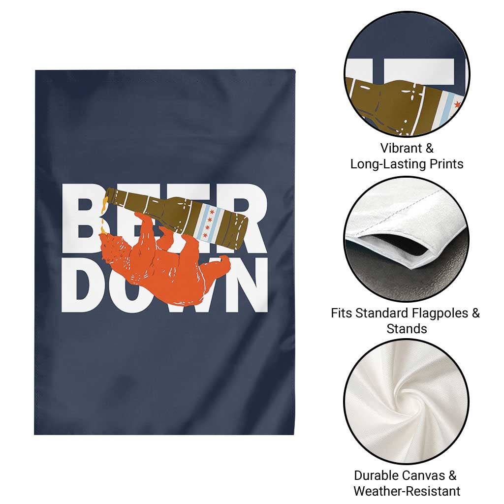 Funny Drinking Bear Beer Down Garden Flag Tailgate Gift for Football Fans TS02 Print Your Wear