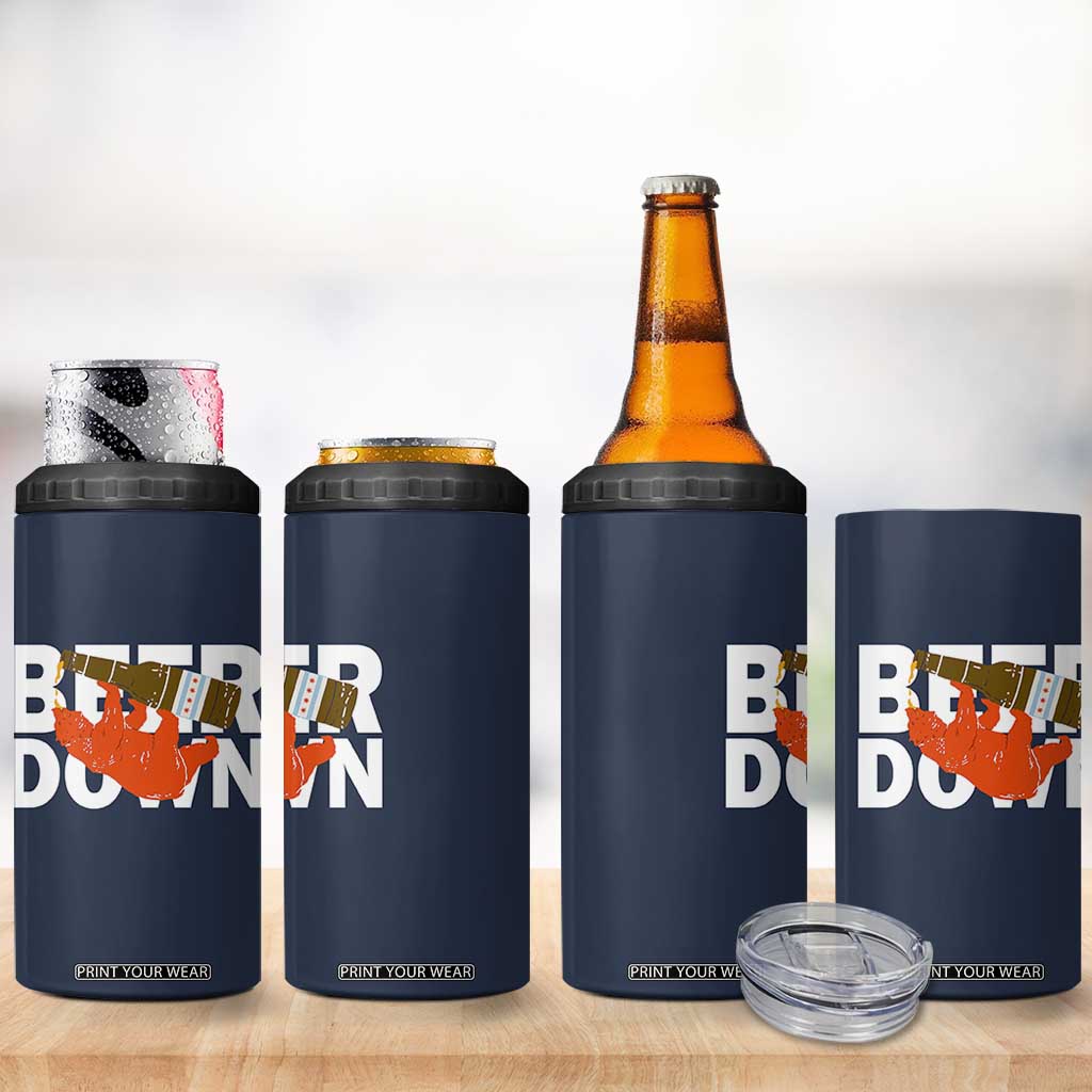 Funny Drinking Bear Beer Down 4 in 1 Can Cooler Tumbler Tailgate Gift for Football Fans TS02 Print Your Wear