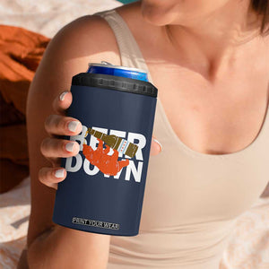Funny Drinking Bear Beer Down 4 in 1 Can Cooler Tumbler Tailgate Gift for Football Fans TS02 Print Your Wear
